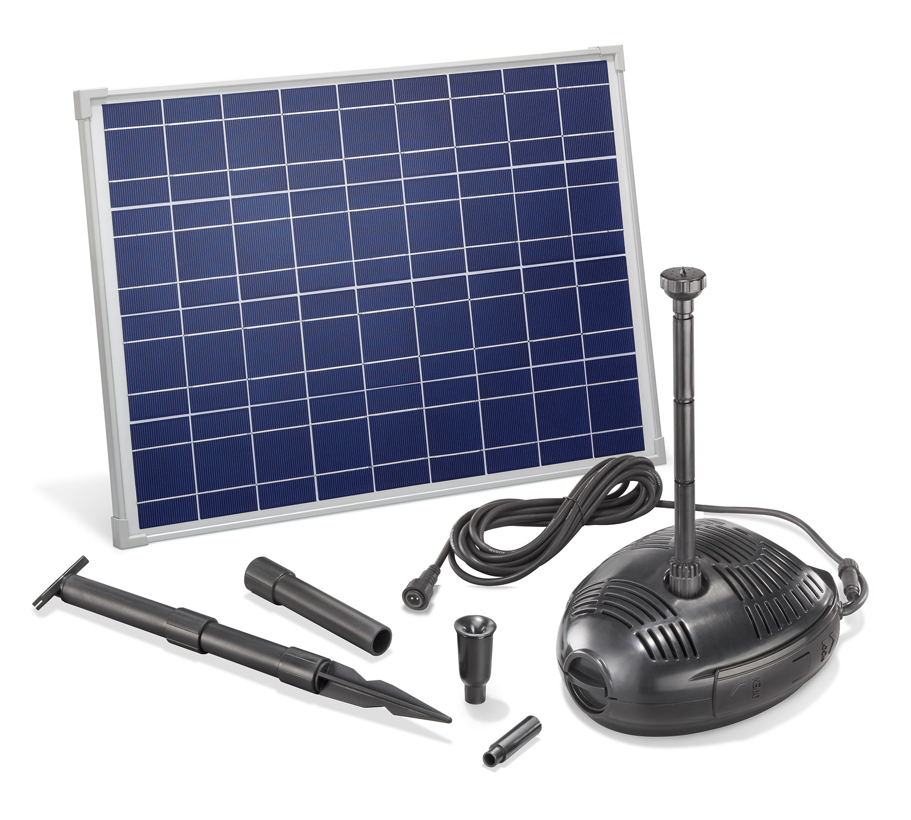 Solar Teichpumpe 35W 1300l/h Solarpumpe Wasserspiel Pumpe Teich esotec