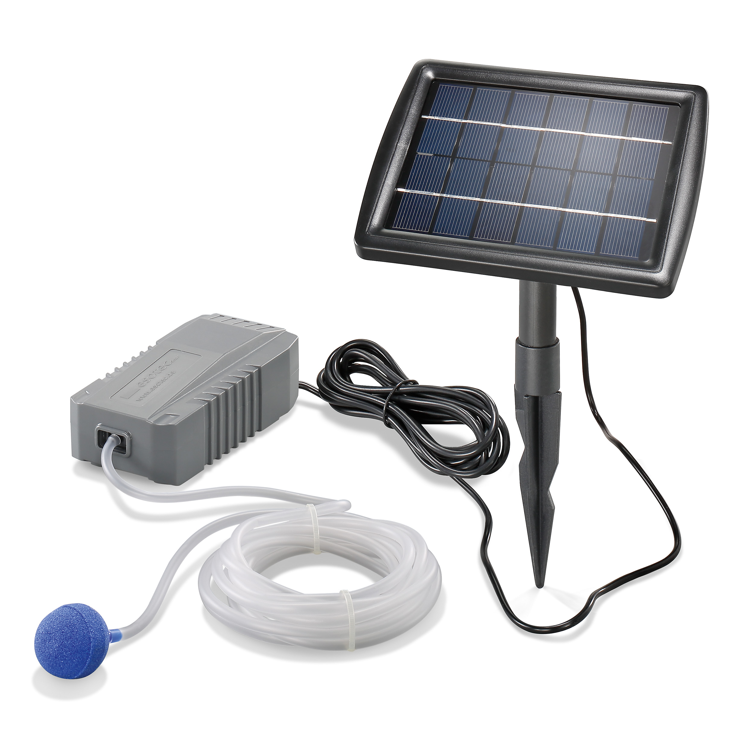 Solar Teichbelüfter 2W 130 l/h Pumpe Teichbelüftung Sauerstoff esotec