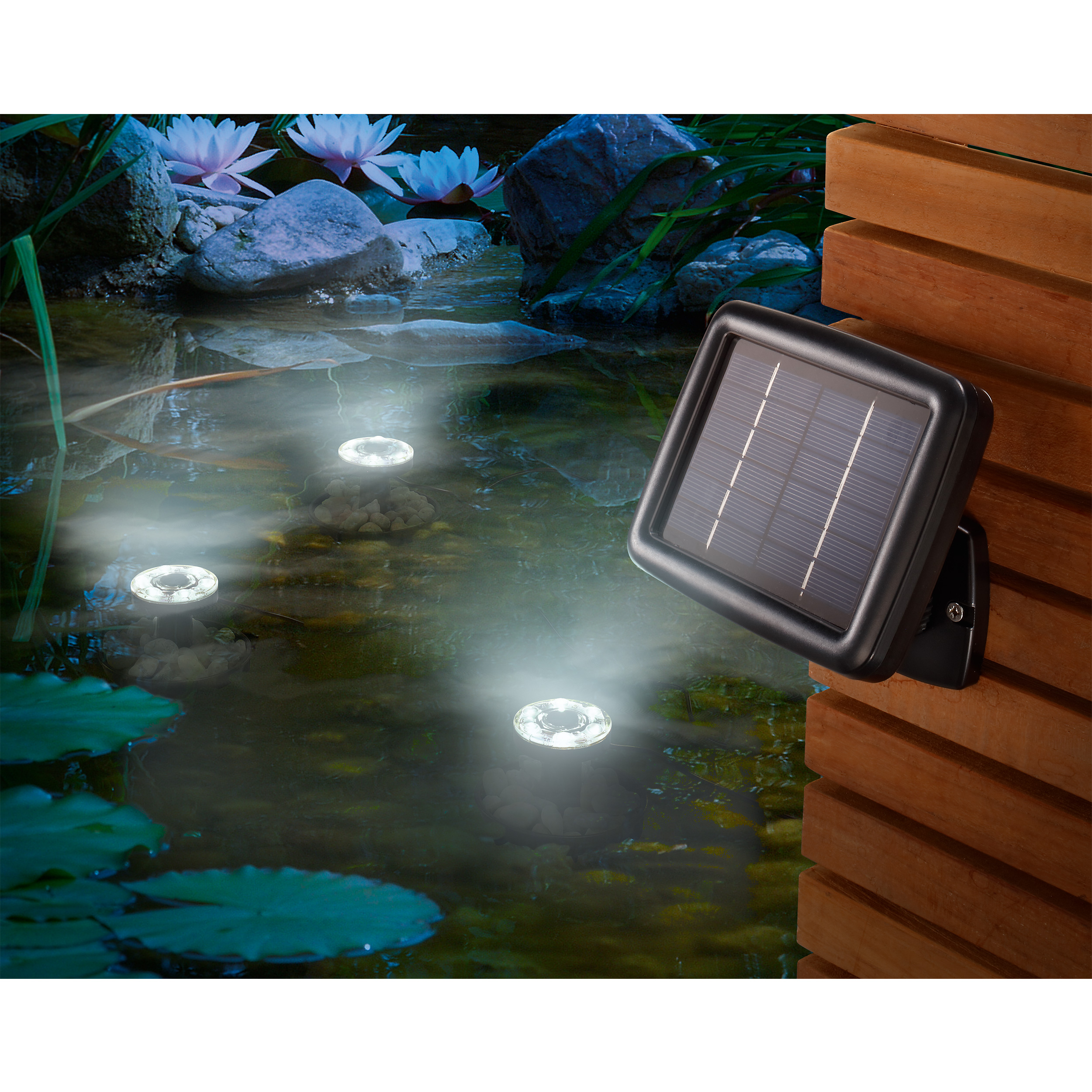 Solar Unterwasserstrahler Gartenteich Teichbeleuchtung Solarlampe