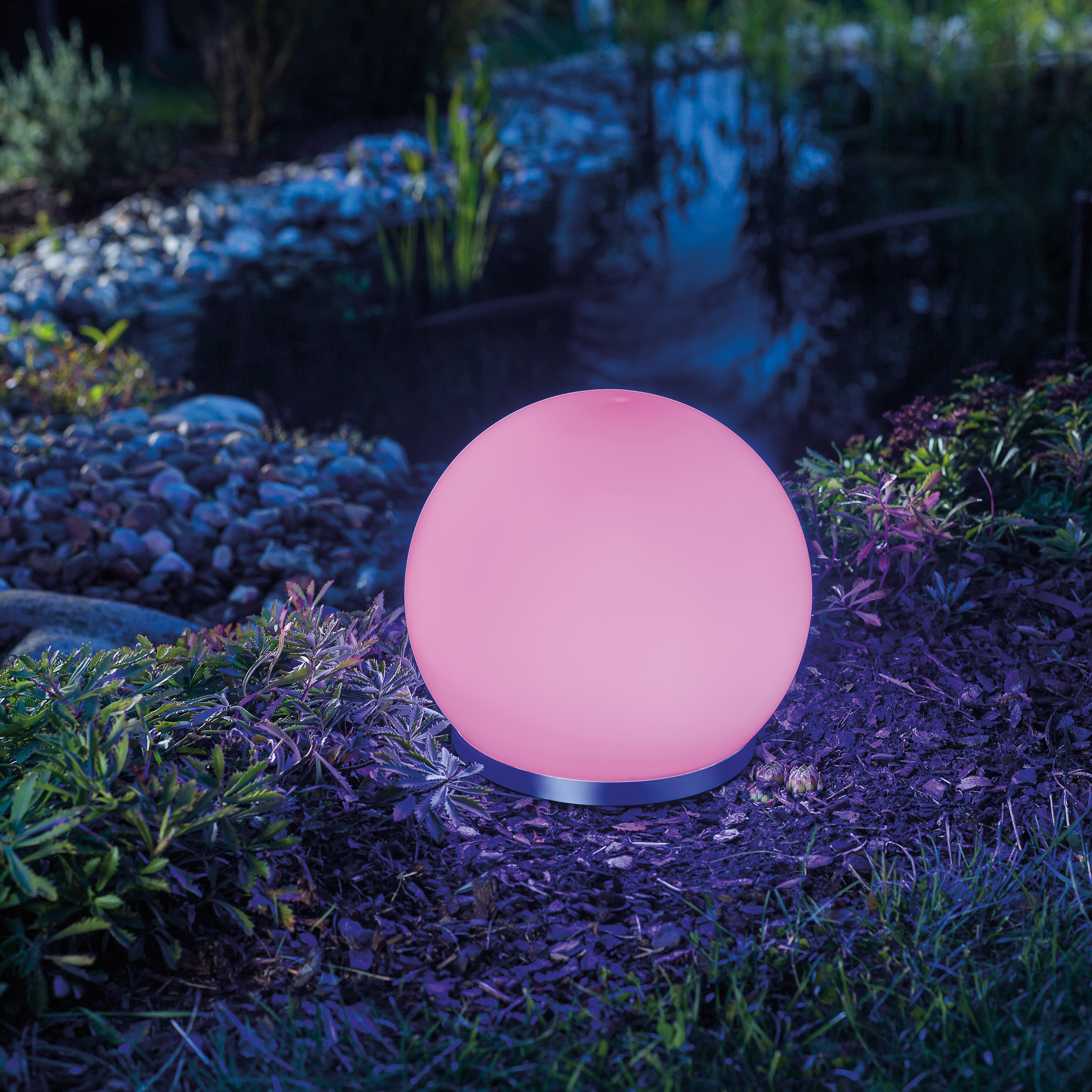 Solar Schwimmkugel + Fernbedienung 7 Lichtfarben Leuchtkugel